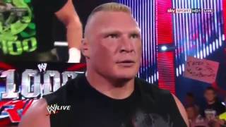 Brock Lesnar Returns And Attacks Triple h [upl. by Ahsuat390]