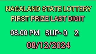 First Prize Last Digit 081224 Nagaland State Lottery Target Number Lottery Sambad Target Number [upl. by Anilrats]