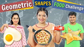 Geometric Shaped Food Challenge  CookWithNisha [upl. by Swenson]