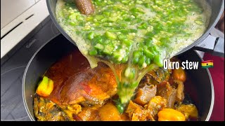 MAKE THE TASTIEST GHANAIAN OKRO\OKRA STEW 🇬🇭 STEP BY STEP RECIPE ghanaianokrostew delicious [upl. by Atika]