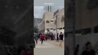 Israel bombs vicinity of Gaza mosque during prayer [upl. by Salocin129]