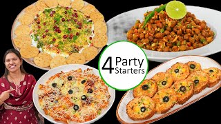 ४ झटपट और आसान स्टार्टर किसी भी पार्टी के लिए  4 Best Party Starter Recipes Veg  Kabitaskitchen [upl. by Nodyarg]