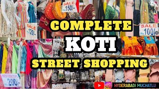 koti street shopping latest kurti  saree  lehangas  koti sultan bazar street shopping in telugu [upl. by Kaile]