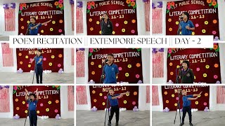 POEM RECITATION  EXTEMPORE SPEECH  DAY  2  JP PUBLIC SCHOOL  LITERARY COMPETITION school [upl. by Yv]