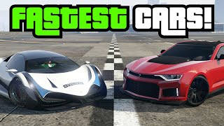 GTA 5  Top 10 FASTEST CARS For Top Speed In 2024 [upl. by Hogarth229]