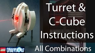 LEGO Dimensions Portal Turret amp Companion Cube Instructions All Combinations [upl. by Sigismundo]