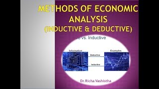 Inductive Method amp Deductive Method of Economic analysis I Online Lecture 15 I B A Series [upl. by Anaerol]