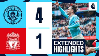 EXTENDED HIGHLIGHTS  Man City 41 Liverpool  Grealish inspires huge win [upl. by Nager]