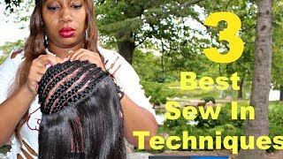 Full Sew in Weave  Hair Tutorial  3 TECHNIQUES [upl. by Netram802]