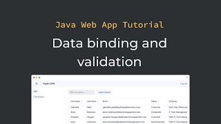 Java tutorial Data binding and validation in Vaadin forms part 9 [upl. by Ilwain]