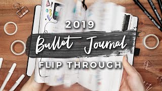 My 2019 Bullet Journal Flip Through  A YEAR IN MY JOURNAL [upl. by Noraa]