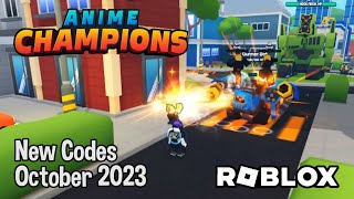 Roblox Anime Champions Simulator New Codes October 2023 [upl. by Eidissac]