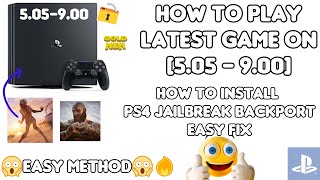 How To Play Latest GAMES on Old PS4 Jailbreak 505900 Easy Backport FiX  How to install Backport [upl. by Barbi]