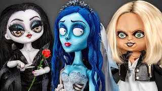 Popular Villains  Corpse Bride Morticia Addams And Tiffany Valentine Dolls [upl. by Alegnatal]