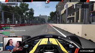 Callum Ilott does his best impression of Mahaveer Raghunathan at Baku  F2 2020 Virtual GP [upl. by Timmy455]