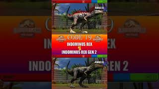 INDOMINUS REX VS INDOMINUS REX GEN 2  JURASSIC WORLD THE GAME [upl. by Marjie]