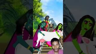 Remix funny Raju Rajubiswas227 RaIL LINE A GoRu O Dine par Bhuter cartoonytshortshorrorstories [upl. by Lerad]