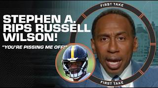 Stephen A RIPS Russell Wilson 🗣️ ‘You’re fighting for you’re career ACT LIKE IT’  First Take [upl. by Inatirb264]