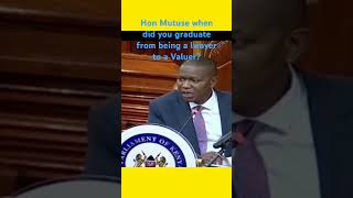 Hon Mutuse when did you graduate from being a lawyer to a valuer [upl. by Ezana206]