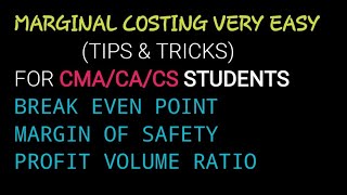 Marginal costing VERYEASY tricks [upl. by Aronid926]