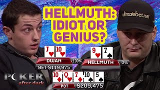 Tom Dwan vs Phil Hellmuth Idiot or Genius [upl. by Ahouh]