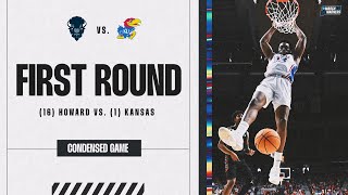 Kansas vs Howard  First Round NCAA tournament extended highlights [upl. by Eicyak372]