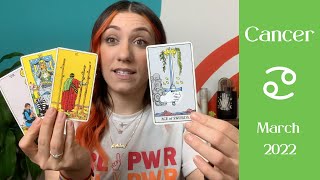 Cancer March 2022  WOW YOURE in charge of your success BIG month for work Monthly Tarot Reading [upl. by Akimas971]