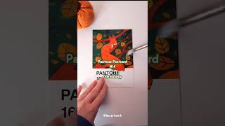 PANTONE postcard n°14  varnishing 🍂 illustration artshorts art shorts [upl. by Lukin]