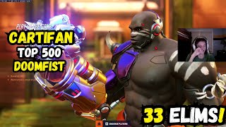 POTG🛡️33 Elims 🛡️CARTIFAN TOP 500 DOOMFIST  SURAVASA  OVERWATCH 2 SEASON 13 [upl. by Nilats24]