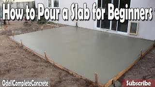 How to Pour a Concrete Slab for Beginners DIY [upl. by Eckmann]