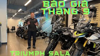 Triumph Sala  Báo giá chi tiết và ưu đãi các mẫu xe Triumph trong tháng 9 Nam Triumph [upl. by Naujud]