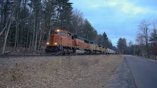 BNSF 9721 Leads CP Train 930 Down the DampH [upl. by Lledraw]