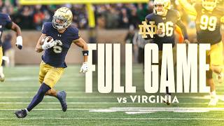 FULL GAME  Notre Dame Football vs Virginia 2024 Senior Day [upl. by Nuzzi]