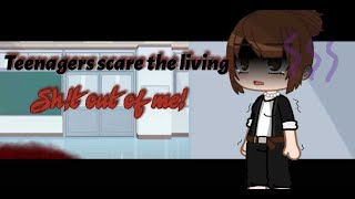 Teenagers scare the living sht out of me Yandere simulator 2022Gacha meme [upl. by Renault]