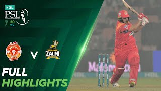 Full Highlights  Islamabad United vs Peshawar Zalmi  Match 24  HBL PSL 7  ML2T [upl. by Ingunna]