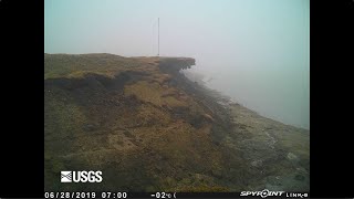 Timelapse video of bluff erosion on Barter Island Alaska [upl. by Mccready776]