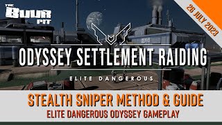 Elite Dangerous Odyssey Settlement Raiding Stealth Sniper Guide [upl. by Adnylg41]