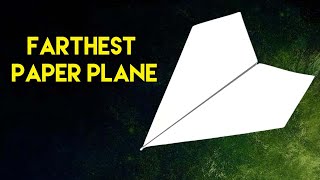 how to make a paper airplane  farthest paper plane in history  easily world record  SABER [upl. by Patten]