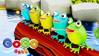 Five little speckled frogs  Baby Animals  More Nursery Rhymes amp Kids Songs [upl. by Haikan]