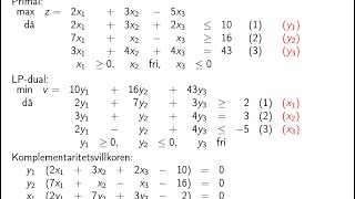 Optimera med Kaj LPdualitet [upl. by Atnwahs]