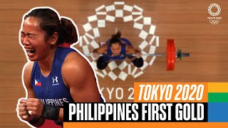 Philippines win their first ever gold medal 🏋️‍♀️  Tokyo Replays [upl. by Hartley]