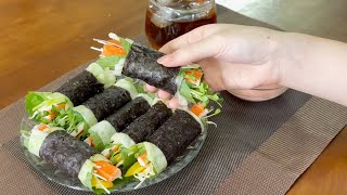 Healthy weight loss recipe Crispy refreshing and delicious Gimbap salad without rice [upl. by Aylat]