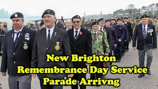 New Brighton War Memorial Remembrance Day Service Parade Arriving 2024 [upl. by Thomasin]