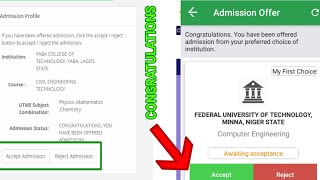 How To Accept Admission On Jamb Caps  Accept Or Reject Admission Jamb2024  status [upl. by Tsnre781]