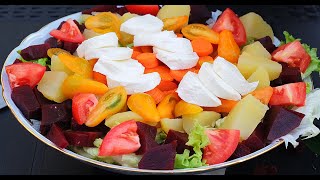 SALADE DE POMMES DE TERRE  BETTERAVE  MOZZARELLA 🌴 ILE DE LA REUNION [upl. by Adnilym]