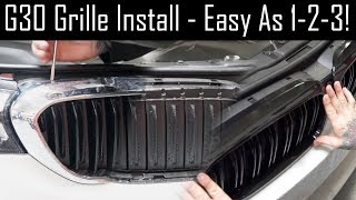 How To Install BMW G30 5 Series Front Kidney Grilles in 3 Steps [upl. by Aurelia]