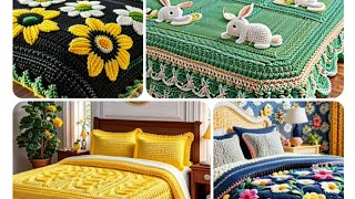 ELEGANT CROCHETED BEDSPREADS for Home decoration and Children 😍⚡Knitted blanket models [upl. by Valentina885]