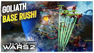 They tried an ALL OUT Goliath Rush in Halo Wars 2 [upl. by Lednem]