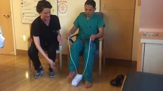 How To Put On Compression Stockings After Knee or Hip Replacement Surgery [upl. by Minette261]