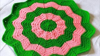 Star Blanket Part 1 of 2 Baby BlanketClassic Round Ripple Crochet Baby Blanket [upl. by Asirralc]